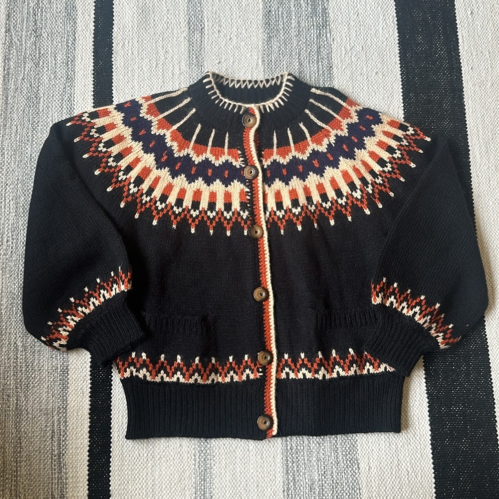 PRICE DROP!🎀DÔEN HUE🎀Cardigan in ABERDEEN FAIR ISLE-Baby Alpaca!NWT! Size L! - Picture 3 of 8